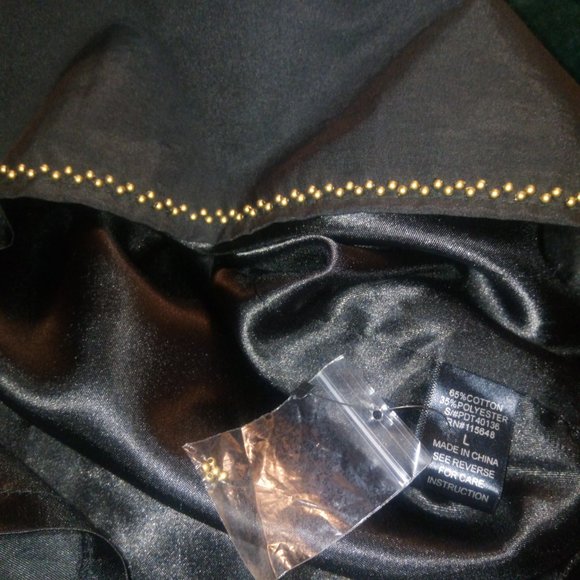 Narciso Lang Beaded A-line Puff Sleeve Mini Dress in Black Sz L NWT - Picture 11 of 16